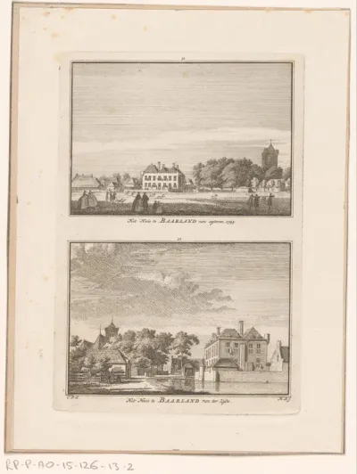 Twee gezichten op Slot Baarland, 1745