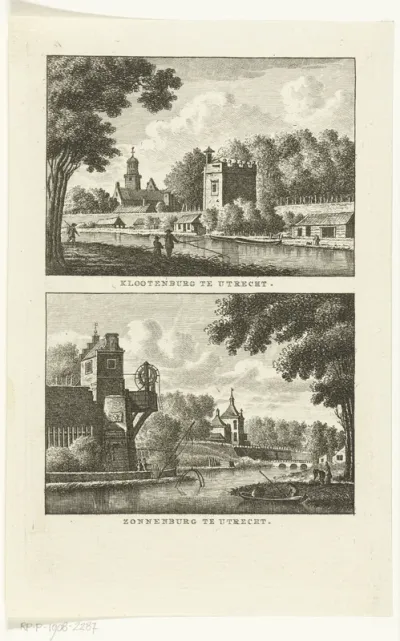 Twee gezichten te Utrecht op de bolwerken Klootenburg en Zonnenburg