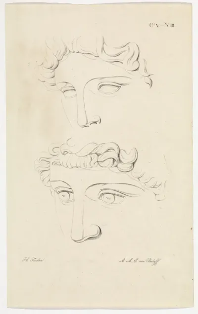 Twee gezichten van klassieke sculpturen