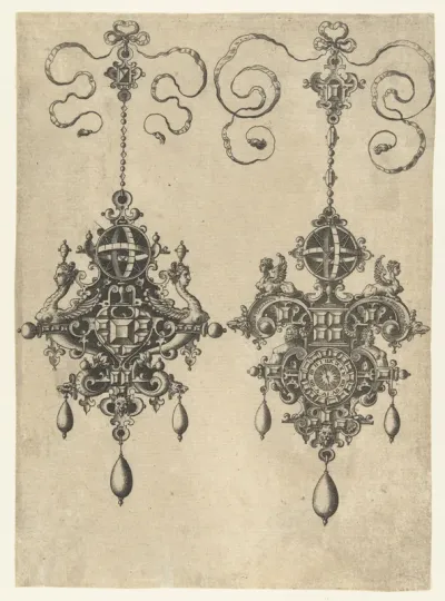 Twee hangers met zonnewijzer
