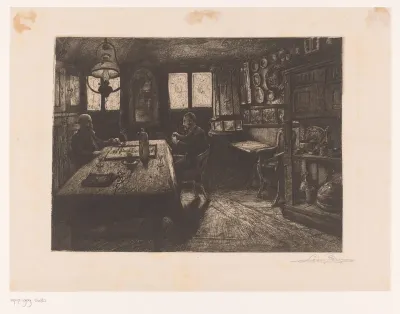 Twee heren in een interieur