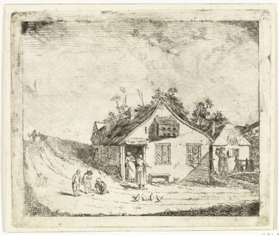 Twee huizen aan een weg