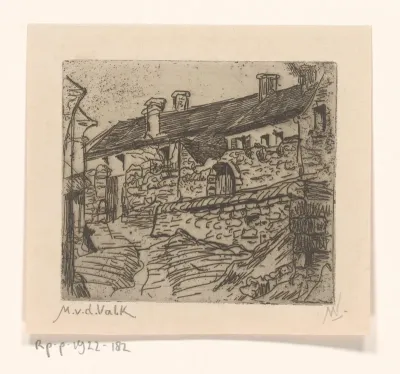Twee huizen op een heuvel