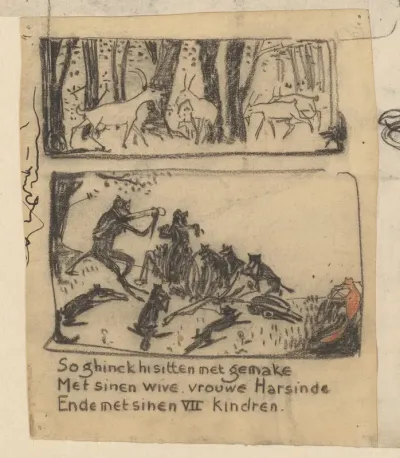 Twee illustraties voor Vanden Vos Reinaerde