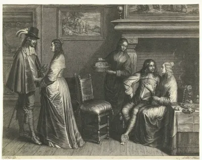 Twee jonge mannen met vrouwen in interieur