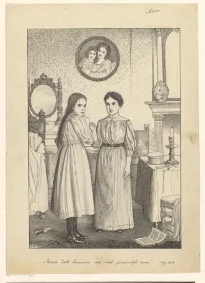 Twee jonge vrouwen in een slaapkamer