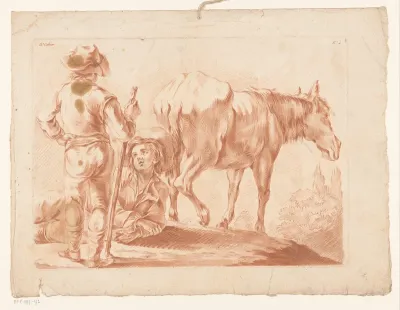 Twee jongens met een paard