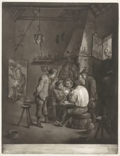 Twee kaartende boeren