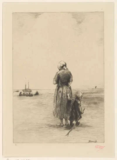Twee kinderen op het strand