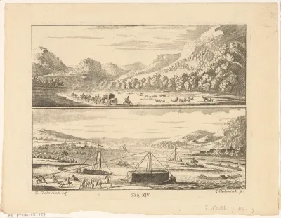 Twee landschappen die verschillende delen van de aarde voorstellen
