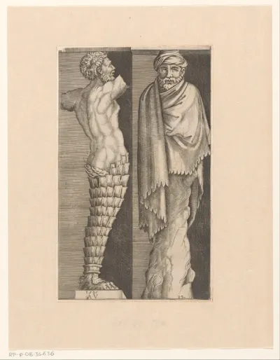 Twee mannelijke hermen