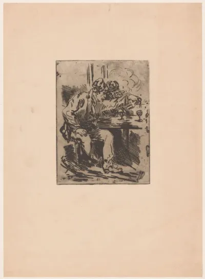 Twee mannen aan een cafétafel