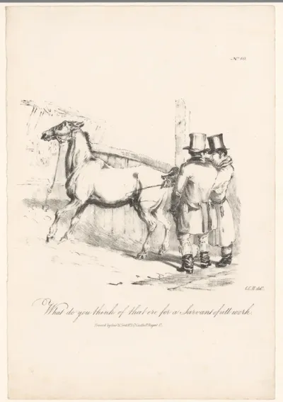 Twee mannen bij een paard