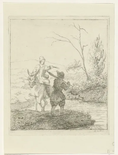 Twee mannen bij een rivier