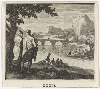 Twee mannen bij een rivier