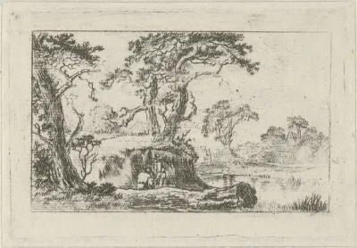 Twee mannen bij een rivier