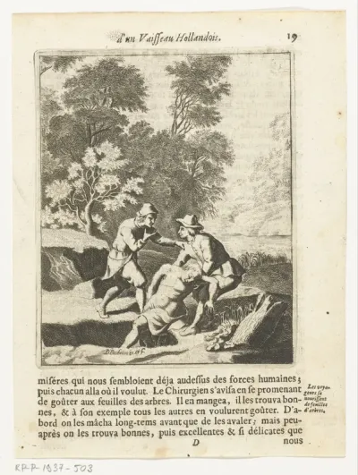 Twee mannen halen een dode uit een graf