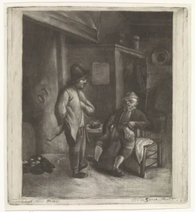 Twee mannen in een herberg