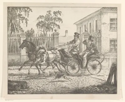 Twee mannen in een rijtuig