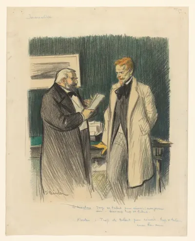 Twee mannen in gesprek
