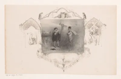 Twee mannen in landschap