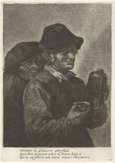 Twee mannen met een drankfles