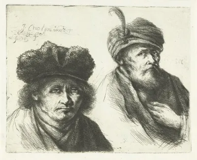 Twee mannen, met hoed en tulband