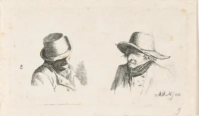 Twee mannen met hoeden