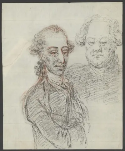 Twee mannen met pruiken