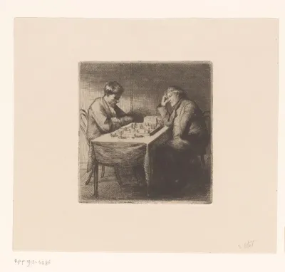 Twee mannen spelen schaak