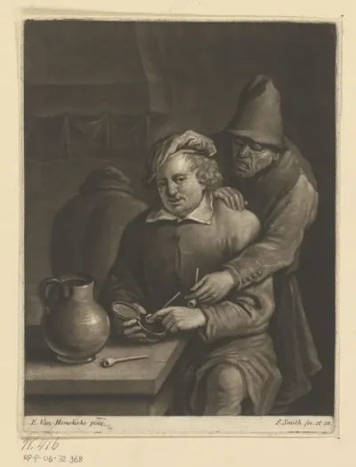 Twee mannen vullen hun pijpen