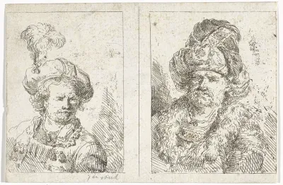 Twee mannenbustes