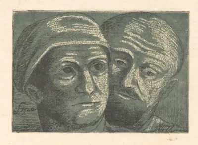 Twee mannenhoofden