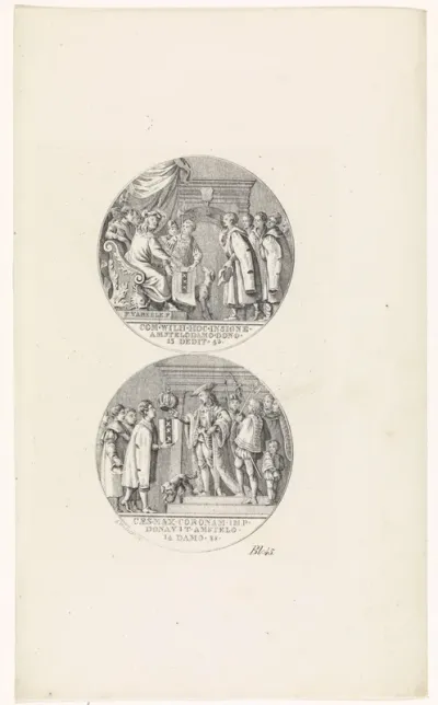 Twee medailles met historische voorstellingen