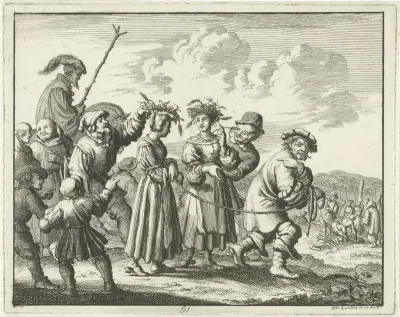 Twee meisjes te Bamberg naar de brandstapel gevoerd, 1550