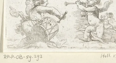 Twee musicerende putti