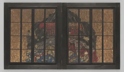 Twee ontwerpen voor het onderste gedeelte van een raam in het Noordertransept in de Dom te Utrecht