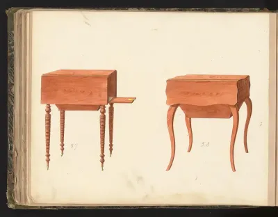 Twee ontwerpen voor nachtkastjes