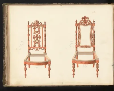 Twee ontwerpen voor stoelen