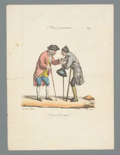 Twee oude mannen in gesprek