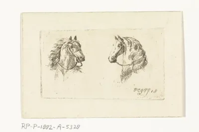 Twee paardenkoppen