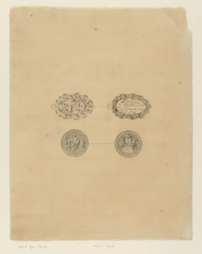 Twee penningen van Carel Willem Jamin en Benjamin Jamin uit 1739 en 1725