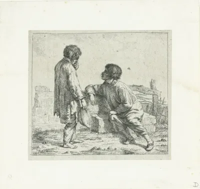 Twee pratende mannen