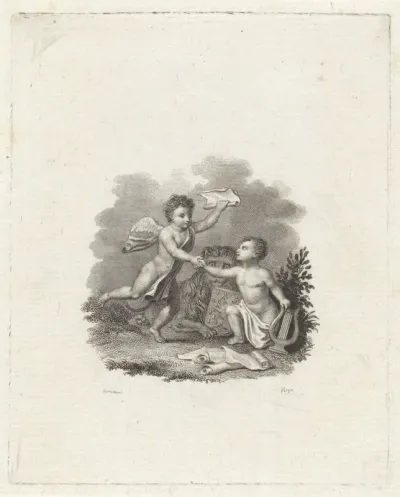 Twee putti bij Hollandse Leeuw