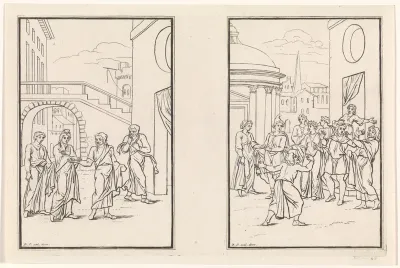 Twee scènes uit de komedie Eunuchus van Terentius