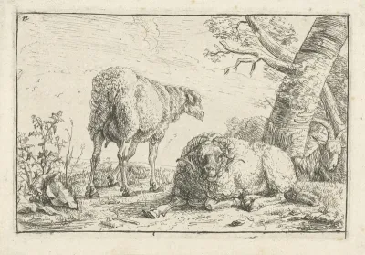 Twee schapen en een geit