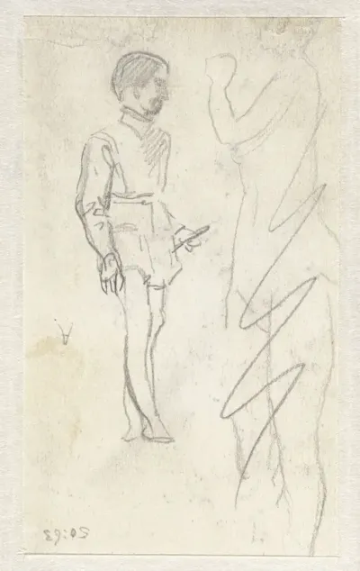 Twee schetsen van figuren