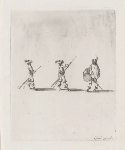 Twee soldaten en een trommelaar