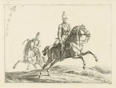Twee soldaten te paard