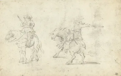 Twee soldaten te paard